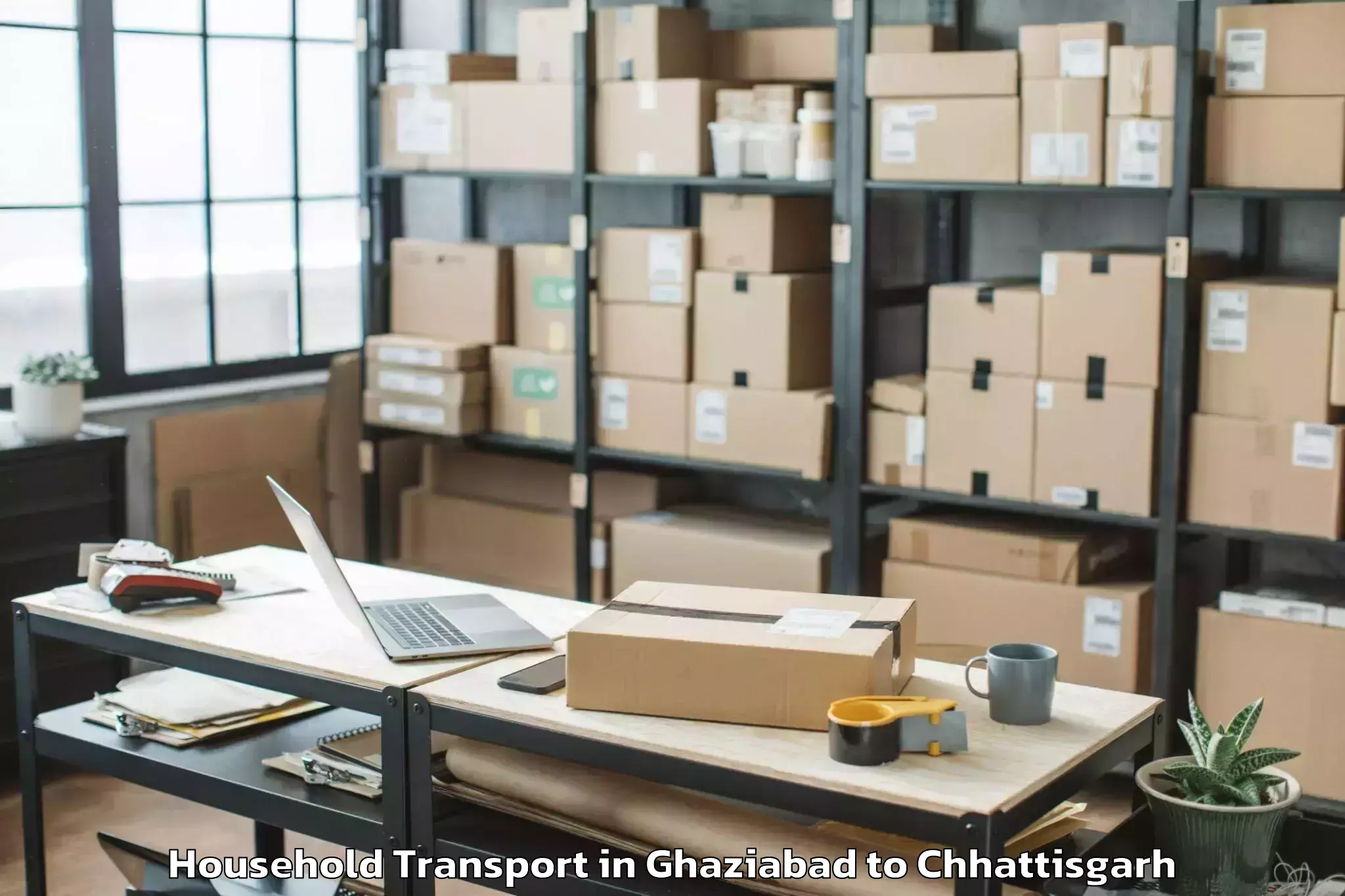 Top Ghaziabad to Bastanar Household Transport Available